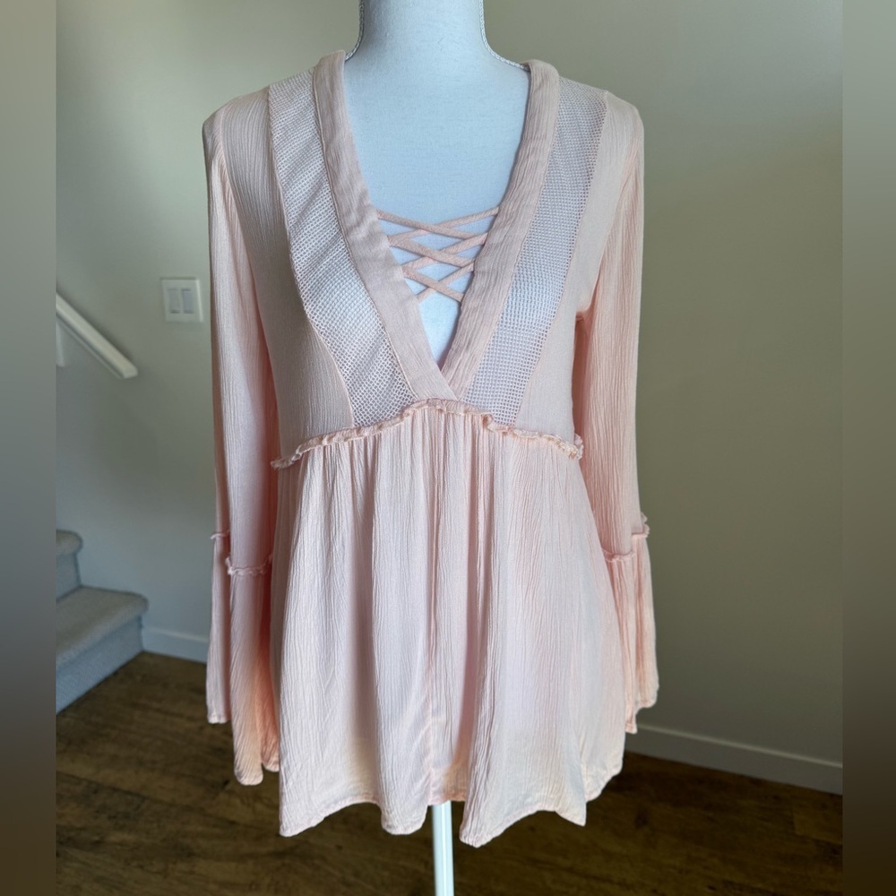 Dex Babydoll Ethereal Y2K Top Size Medium Boho Victorian Romantic Milkmaid